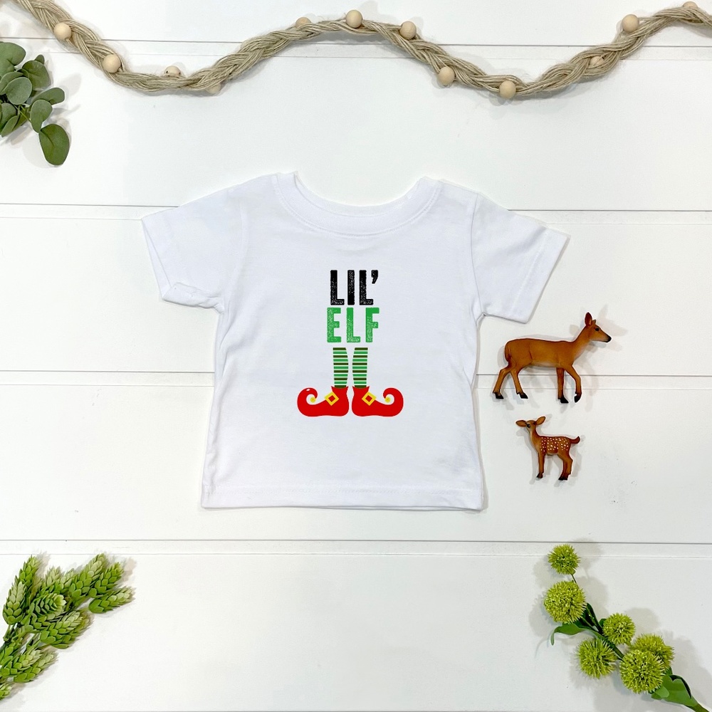 Christmas Lil Elf Tee Shirt for Toddlers and Infants